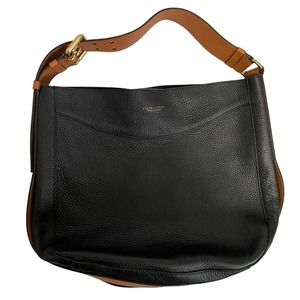 Ralph Lauren Leather Black & Brown Large Tote